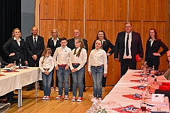 Wahlabend HDK 2026- 04-17 11  Wir sind jetzt die Kinderprinzencrew - In und vor der Mensa der Gesamtschule Stadtmitte war von Beginn großartige Stimmung. Wir, die designierte Kinderprinzencrew mit Prinz Niklas I., Prinzessin Greta I., den Paginen Leonie und Hanna waren   vor der Wahl bei der Präsidentenversammlung ziemlich nervös. Aber später präsentierten wir uns auf der Bühne doch schon recht souverän. Viele Gratulanten war gekommen um uns und dem designierten Stadtprinz Oliver I. zu gratulieren. : DVPJ, Oliver I, Kinderprinz Niklas I., Niklas I., Prinzessin, Greta I., Prinzessin Greta I., HDK, Duisburg, Karneval, Helau, Tollität, Event, Session 2026, Session 2027, Hauptausschuss, Gemeinschaft, Hauptausschuss Karneval Duisburg, Duisburg ist echt